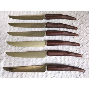 Set Of 6 Vintage Westall Richardson‎ Sheffield England Serrated Meat Knife
